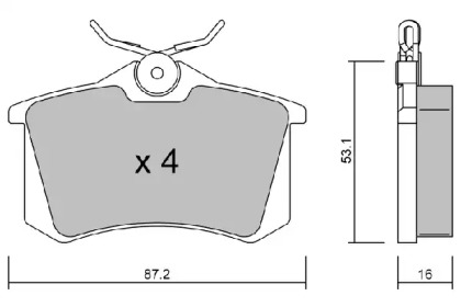 Дисковой тормозной механизм AISIN для NISSAN NOTE (E11, NE11) 1.5 dCi